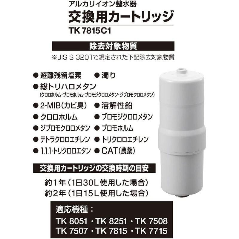 パナソニック アルカリイオン整水器交換用カートリッジ TK7815C1