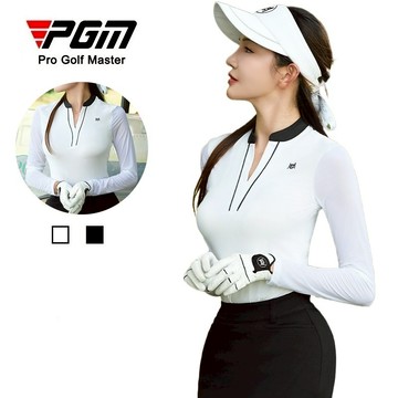 PGM GOLF 高爾夫女裝防晒冰絲長袖T恤抑菌速乾面料時尚女士運動上衣