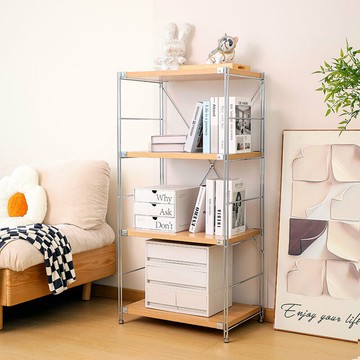 免運 日式置物架多層收納架落地書架廚房微波爐儲物架家用客廳簡約架子