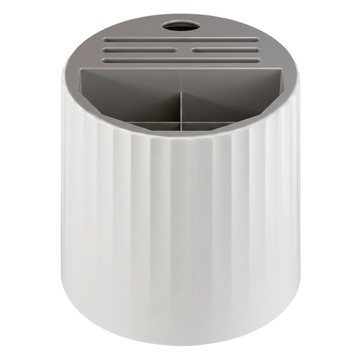 廚房置物旋轉刀架 360度旋轉 帶接水盤-01.白灰色  1個