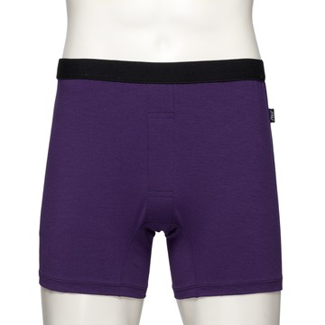 【SOLIS】森之鋅系列M-XXL素面前檔開口合身四角男內褲(皇家紫)