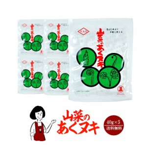 山菜のあくヌキ 40g×5袋 ／山菜1kg×50回分 メール便 送料無料