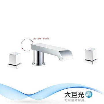 【大巨光】浴用檯面雙槍水龍頭_3件式(SB-4603)