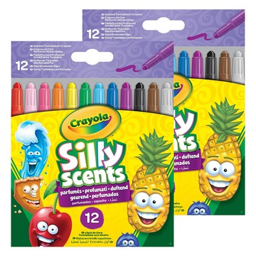 Crayola 繪兒樂 旋轉香味蠟筆  12色  2盒