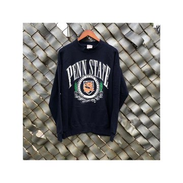 復古美式Penn State賓夕法尼亞州立大學印花潮牌圓領衛衣男女潮