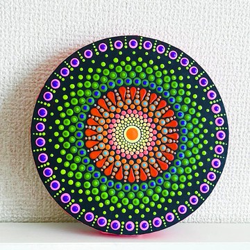 點曼陀羅煙花4號橙綠紫15cm