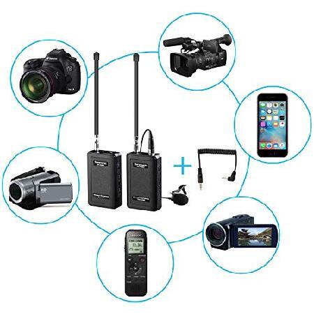 Saramonic Wireless Lavalier Microphone fo iPhone 11 X Plus Plus 6s, Lapel Mic System for iOS Smartphone iPad DSLR Cameras Camcorder Canon 6D
