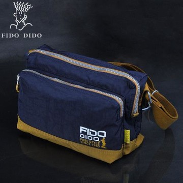 菲都狄都單肩包斜挎包男包橫款帆布包運動男士健身包牛津布小包