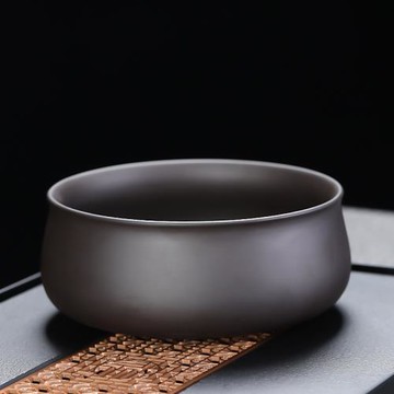 黑色紫砂茶洗功夫茶具零配杯洗收容盆果盆純色家用洗杯碗大容量碗