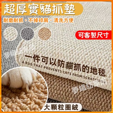 【隔日達】貓抓板地毯 貓抓墊 巨無霸貓地毯 仿劍麻地毯 劍麻貓抓墊 可水洗寵物地毯 超大貓抓地墊 貓咪地毯 貓地毯 耐磨