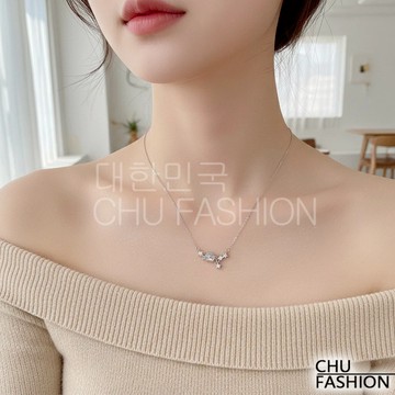 【CHU】韓國直輸 銀鍊星球造型項鍊 韓系夢幻宇宙款