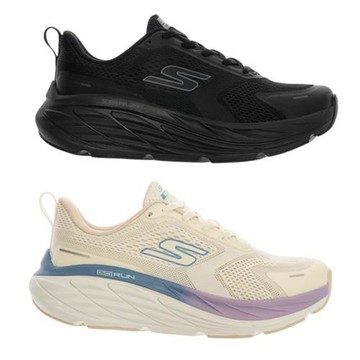 Skechers 慢跑鞋 女鞋 寬楦 MAX CUSHIONING ELITE 3 全黑/米白 129720WBBK/129720WOFWT