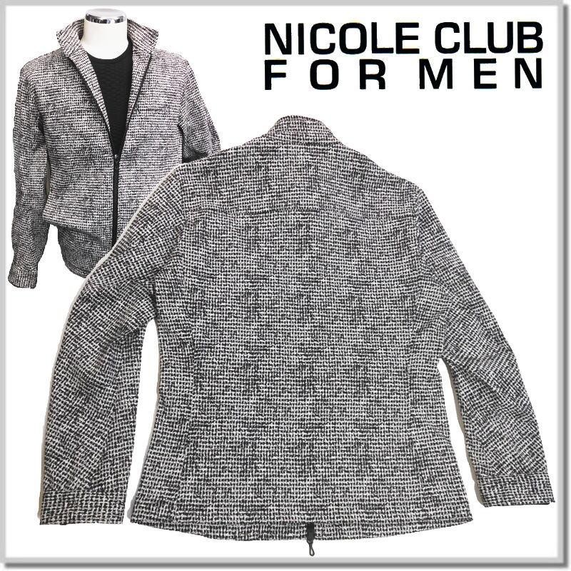 ニコルクラブフォーメン NICOLE CLUB FOR MEN 地柄スタンドブルゾン