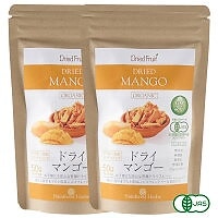 メール便送料無料　JASオーガニック認定 タイ産有機ドライマンゴー（マハチャノック種）50g 2袋 JAS Certified Organic Dried Mango (Maha Chanok)