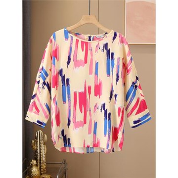 專柜撤柜斷碼女士襯衫襯衣上衣減齡百搭性價比衣服遮肉顯瘦外貿