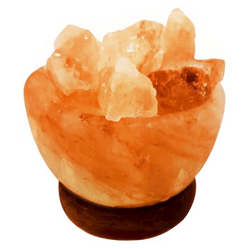 上手家居 聚寶盆鹽燈 小夜燈/招財擺飾/風水擺件 637g100*100*155 1入  橘色