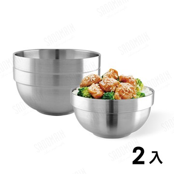 【仙德曼SADOMAIN】316不鏽鋼雙層碗14cm (2入散裝) SG0140
