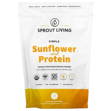 Sprout Living, 簡單葵花籽蛋白質，1 磅（454 克）