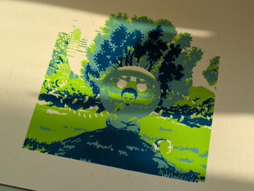 像素藝術與絹印 (冥想)