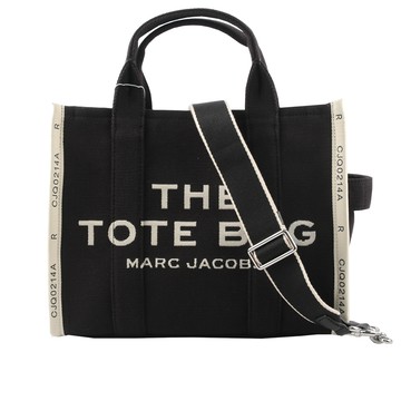 Marc Jacobs THE JACQUARD TOTE 雙色中款托特包/黑色/米色