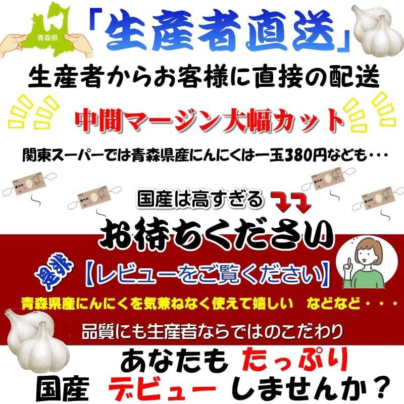 にんにく 青森県産 ニンニク 青森ニンニク通販 生産者直送 青森県産にんにく グルメ通り SHOP バラ 約30片 皮?げなし 250g 黒