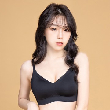 好漾無痕無鋼圈細肩內衣(經典黑 女M-XL)