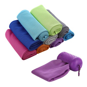 運動冰涼巾桶裝 涼感冰涼巾 客製贈品 運動吸汗毛巾 夏天降溫消暑領巾 客製化禮品專家6018