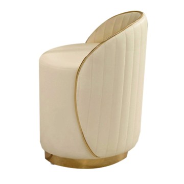 文創集 喬娜1.3尺皮革圓椅凳-40x41x65cm免組