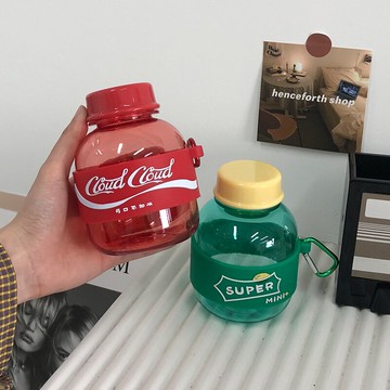 ins風創意潮流水杯女塑料杯網紅款便攜隨手杯夏季學生簡約杯子