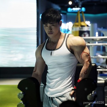 【優選精品】冰絲健身訓練背心男美式緊身籃球T恤速幹彈力跑步運動衣無袖坎肩機車ins日韓風 4F3T