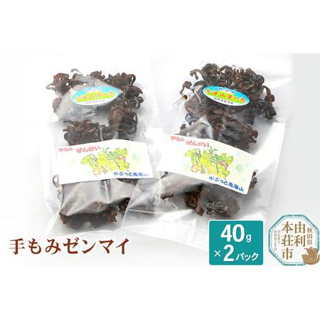 ふるさと納税 山菜 秋田県産 手もみゼンマイ 40g×2パック （発送は7月頃） 秋田県由利本荘市