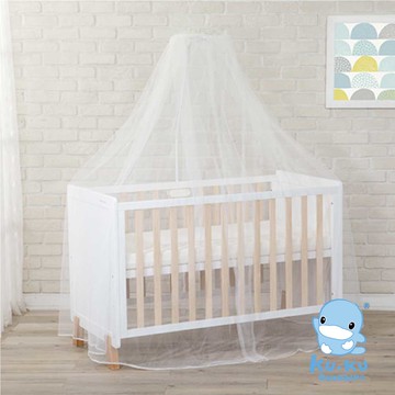 KUKU PLUS寢具精華套裝-原木嬰兒床+雲眠加厚床墊+極簡幾何寢具組+蚊帳組  【六甲媽咪】