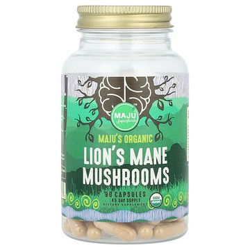 Maju Superfoods, 有機猴頭菇，90 粒膠囊