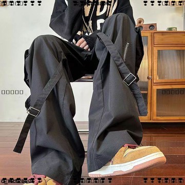 超實惠 五休閒長褲美式機能工裝短褲 男女可穿 長褲 拖地長褲 寬鬆工裝褲 大口袋長褲 運動長褲 直筒ins長褲