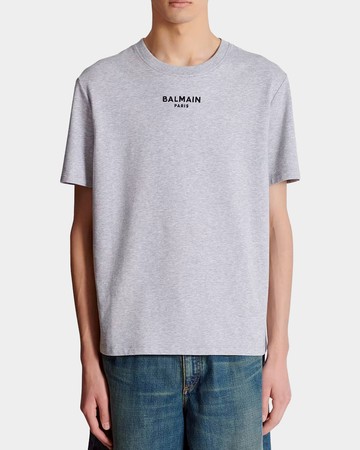 BALMAIN 刺繡 PARIS Logo T-Shirt - 灰色 / XL