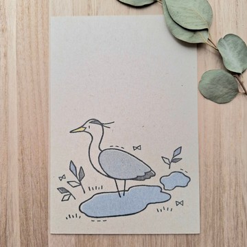 明信片 蒼鷺