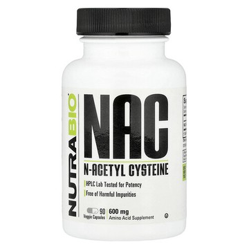 NutraBio, NAC，N-乙醯半胱氨酸，600 毫克，90 粒素食膠囊