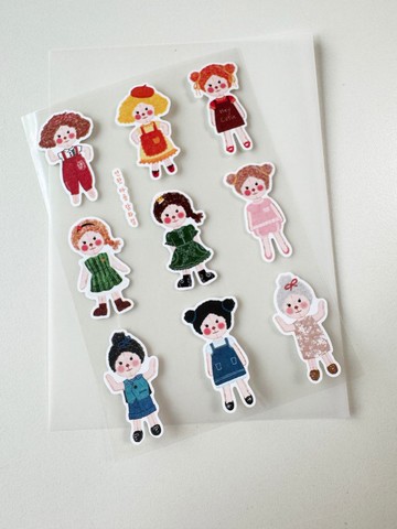 可愛法鬥捲毛親吻切割貼紙