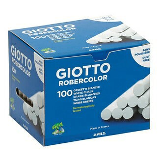 【義大利 GIOTTO】538800  無灰粉筆 校園白色 100入/盒【APP滿額下單4%點數(單一帳號最高1000點)】7/31止