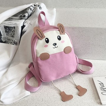 新店補貼！限時💖新款兒童卡通可愛雙肩包女學生帆布迷你包少女書包幼兒園小背包包