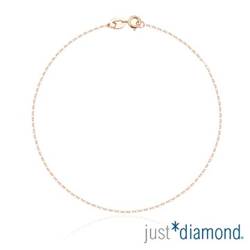 【Just Diamond】18K玫瑰金O型細鍊MN(45cm)