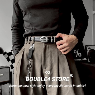 【DOUBLE4】韓系皮帶 龍爪 子彈  韓系穿搭 休閒 男生皮帶 皮帶男 D38