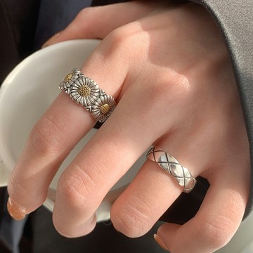 4.26小寶上新浮力  S925銀 雛菊戒指J05598XH   14#    9.42g