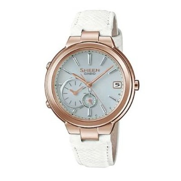 【CASIO 卡西歐】SHEEN系列 優雅智慧藍牙傳輸太陽能腕錶 SHB-2000GL-7A 35mm