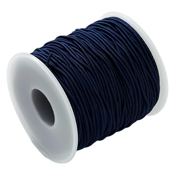 Madakkumi 彩色彈力繩卷 1.2mm 泳鏡繩 手工彈力繩 大容量50公尺 海軍藍  1個