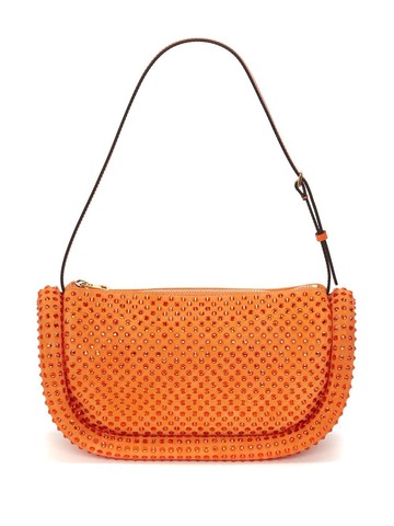 JW Anderson - Bumper-15 leather shoulder bag - women - Suede/glass/Calf Leather - One Size - Orange