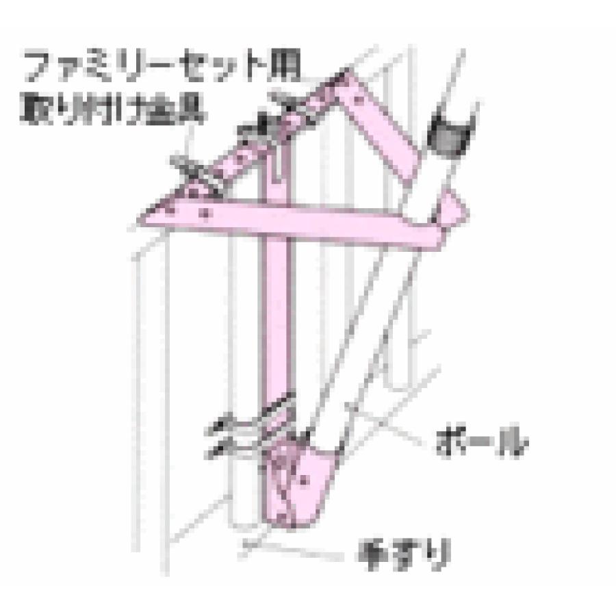 ベランダ用 1.2m Skyゴールド鯉のぼりベランダセット