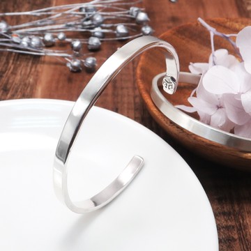 ART64 純銀 品牌C型手環 (亮面-小) 純銀手環 女生 手鐲