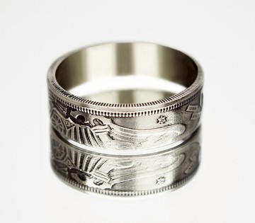 西班牙硬幣戒指 5 ptas 1957 男士硬幣戒指 女士硬幣戒指