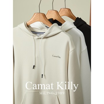 CamatKilly【新秋限定】男士連帽衛衣秋冬新款休閑口袋帽衫7A抗菌